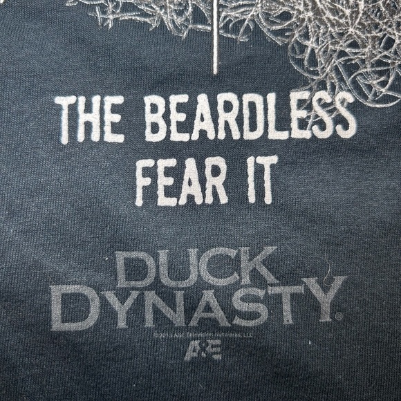 Duck Dynasty Beard Benefits Long Sleeve Graphic T-Shirt Black 100% Cotton Large - Picture 3 of 6